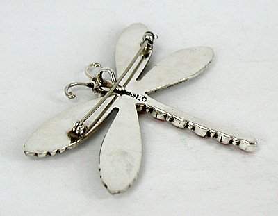 Authentic Native American Navajo Dragonfly Pin Pendant Lee Charley ...